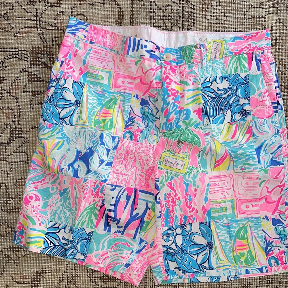NWOT 34 Beaumont Stretch Shorts Pop Up Summer Remix 8” SOLD OUT Lilly Pulitzer